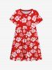 Flower Coconut Leaves Print Plus Size Matching Hawaii Beach Outfit For Family -  