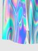 Colorful Psychedelic Trippy Ripple Print Plus Size Matching Outfit For Couples -  