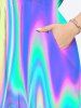 Colorful Psychedelic Trippy Ripple Print Plus Size Matching Outfit For Couples -  