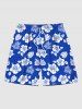 Flower Coconut Leaves Print Plus Size Matching Hawaii Beach Outfit For Couples -  