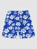 Flower Coconut Leaves Print Plus Size Matching Hawaii Beach Outfit For Couples -  