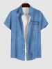 Lace Up Grommets Denim 3D Print Plus Size Matching Outfit For Couples -  