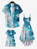 Kid's Turtle Sea Sandstone Print Hawaii Sea Creatures Dress -  