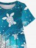 Kid's Turtle Sea Sandstone Print Hawaii Sea Creatures Dress -  