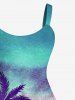 Robe Débardeur Hawaïen Ombrée Cocotier Imprimé en Blocs de Couleurs de Grande Taille - Multi-A 4X
