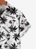 Kid's Coconut Tree Dragonfly Summer Print Buttons Pocket Hawaii Shirt For Men -  