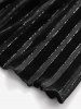 Gothic Glitter Silver Line Velvet Striped Patchwork Flare Pants -  