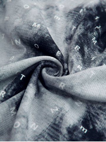 Plus Size Tie Dye Letters Print D-Ring Buckle Decor Crisscross Backless Wrap Tank Top