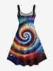 Colorful Swirls Music Notes Print Plus Size Matching Outfit For Couples -  