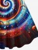 Colorful Swirls Music Notes Print Plus Size Matching Outfit For Couples -  