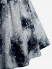 Plus Size Tie Dye Letters Print D-Ring Buckle Decor Crisscross Backless Wrap Tank Top -  