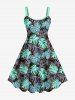 Colorful Coconut Leaves Print Plus Size Matching Hawaii Beach Outfit For Couples -  