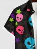 Coloful Skull Star Print Plus Size Matching Outfit For Couples -  