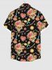 Chapeau de Danse Couverture et Bonbons Motif Cœurs Fleurs avec Poches Bordurées pour Hommes - Noir 3XL