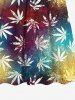 Kid's Maple Leaf Ombre Tie Dye Print Hawaii Dress -  