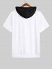 Men's Astronaut Photo Print Drawstring Hooded T-shirt -  