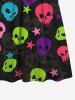 Kid's Coloful Skull Star Print Dress -  