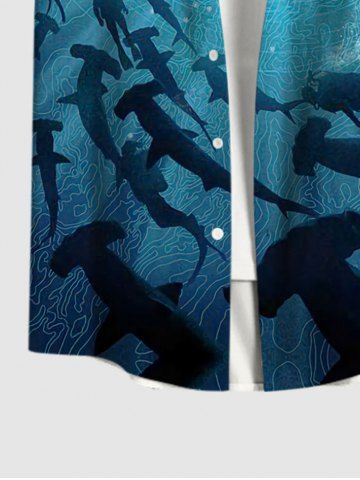 Spiral Diver Fish Ombre Seabed Print Plus Size Matching Hawaii Sea Creatures Beach Outfit For Family