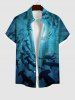 Spiral Diver Fish Ombre Seabed Print Plus Size Matching Hawaii Sea Creatures Beach Outfit For Family -  