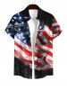 Patriotic American Flag Smog Print Plus Size Matching Outfit For Couples -  
