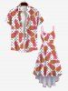 Plus Size Colorful Pineapple Floral Print Hawaii High Low Cami Dress -  