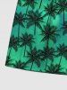 Men's Galaxy Coconut Tree Print Hawaii Beach Shorts -  