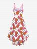 Robe à bretelles asymétrique à imprimé floral et ananas coloré grande taille, style hawaïen - Multi-A 6X