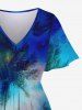 Robe Hawaïen Ombrée Cocotier Imprimé de Grande Taille - Multi-A M