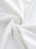 Haut Tordu Bouclé Papillon Feuille Imprimés de Grande Taille - Blanc M | US 10