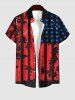 American Flag Ink Painting Coconut Tree Print Plus Size Matching Set For Couples -  
