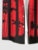 American Flag Ink Painting Coconut Tree Print Plus Size Matching Set For Couples -  
