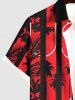 American Flag Ink Painting Coconut Tree Print Plus Size Matching Set For Couples -  