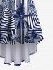Plus Size Flamingo Coconut Tree Zebra Striped Printed Hawaii High Low Asymmetric A Line Cami Dress -  