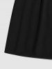 Short de Plage en Couleur Unie de Grande Taille avec Poche pour Homme - Noir 3XL