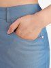 Plus Size Rhinestones Butterfly Tassel Pockets Shorts -  
