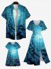 Kid's Fish Ombre Spiral Sea World Print Hawaii Sea Creatures Dress -  