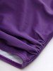 Ensemble de Haut Tankini Rose Lune Etoile et Champignon Imprimés de Grande Taille 3 Pièces - Pourpre  2X | US 18-20
