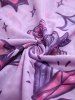 Plus Size Halter Ruched Tankini Top Moon Star Rose Flower Skull Mushroom Bat Print Skirt 3 Pcs Swimsuit Set -  
