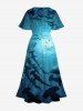 Spiral Diver Fish Ombre Seabed Print Plus Size Matching Hawaii Beach Outfit For Family -  