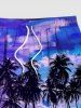 Men's Coconut Tree Cloud Sea Print Pocket Beach Shorts -  