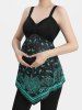 Plus Size Paisley Floral Print Asymmetrical Maternity Tank Top -  