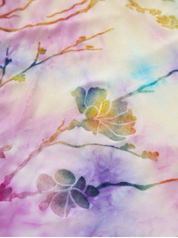 Plus Size Lace Up Tie Dye Flocking Flowers Ruffles Pocket Jacquard Ribbed Textured Dress