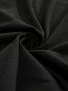 Jupe Ligne A Superposée en Couleur Unie en Maille de Grande Taille à Lacets - Noir M | US 10