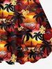 Robe American de Cocotiers et Longue Couche de Soleil - Multi-A 3X