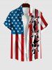 Patriotic American Flag Ripped Lace Up 3D Print Plus Size Matching Outfit For Couples -  