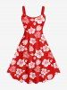Flower Coconut Leaves Print Plus Size Matching Hawaii Beach Outfit For Couples -  