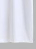 Men's Rose Flowers Print Colorblock Letters Printed T-shirt -  