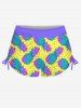 Maillot de Bain Tankini Tordu Ombré Ananas Imprimé à Pois à Col Halter - Multi-A 6X