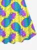 Maillot de Bain Tankini Tordu Ombré Ananas Imprimé à Pois à Col Halter - Multi-A 6X