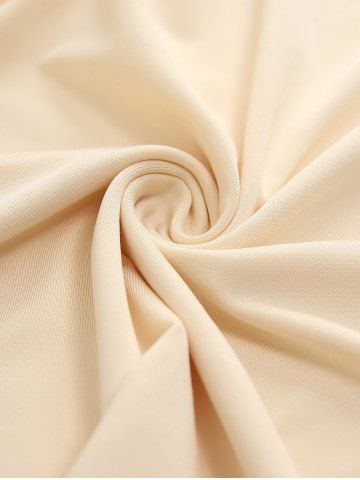 Plus Size Polka Dot Print Crisscross Lace Up Ruched Ruffles 2 In 1 Tank Top